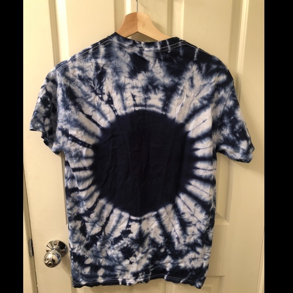 Hippie tie-dye blue/white t-shirt 60s/70s - Picture 2 of 2